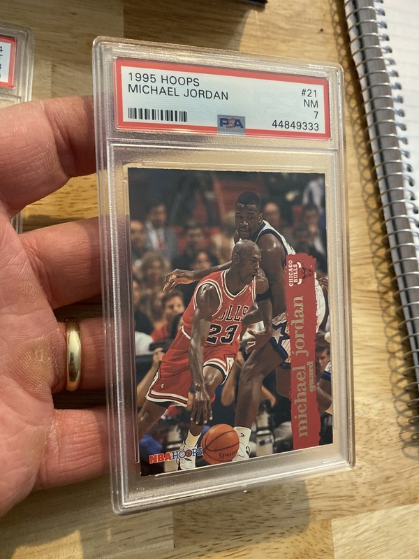 Michael Jordan PSA 7 Vintage Basketball Collector Card Hoops 1995 Chicago Bulls