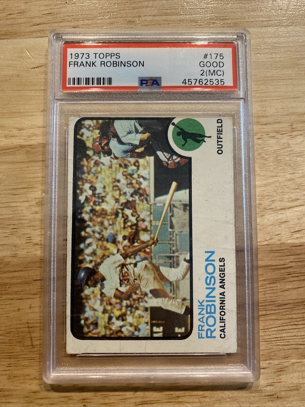 Frank Robinson PSA 2 (MC) 1973 Topps Baseball Card Vintage California Angels MLB view 2