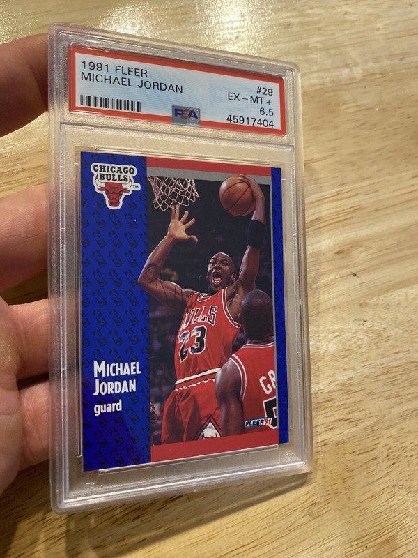 Michael Jordan PSA 6.5 Basketball Card Fleer Chicago Bulls Vintage MJ NBA 1991
