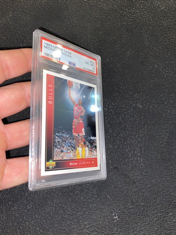 Michael Jordan Card PSA 6 Upper Deck 1993 Vintage Basketball #23 Chicago Bulls view 2
