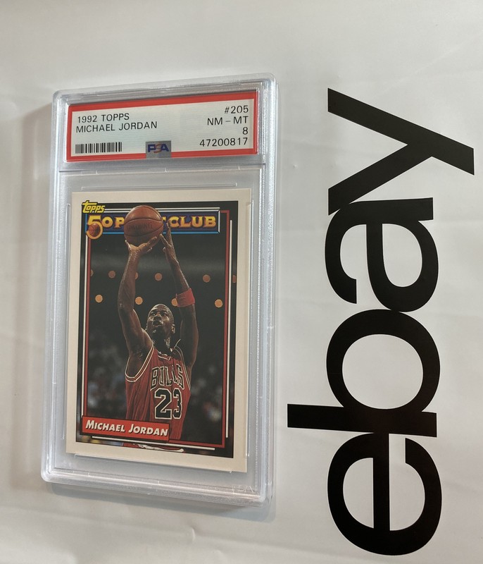 Michael Jordan PSA 8 Topps Collector 1992 Vintage Basketball Card Chicago Bulls