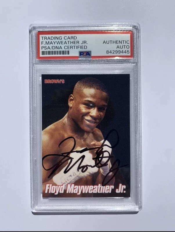 PSA Authentic Floyd Mayweather Signed 1999 Brown’s Bonus Card; 2nd Rookie Card