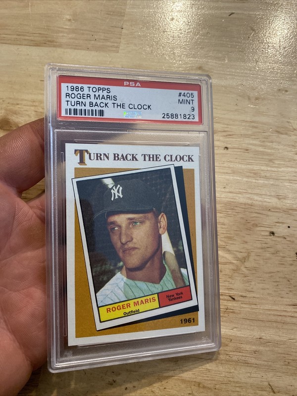 Roger Maris PSA 9 Vintage Topps New York Yankees 1986 Baseball Card NYC Queens
