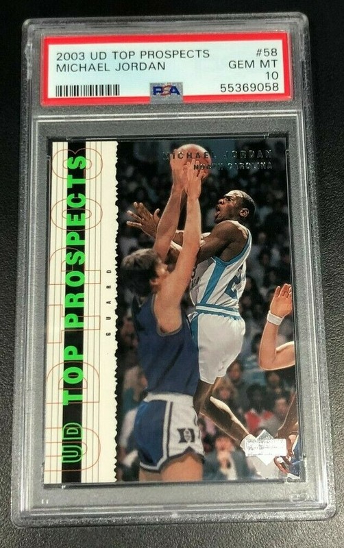PSA 10 - 2003 2003/04 UD Top Prospects MICHAEL JORDAN #58 UNC Tar Heels (QTY)