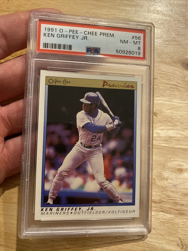 Ken Griffey Jr. Vintage PSA 8 Card O Pee Chee Premier 1991 Baseball Card WA GIFT