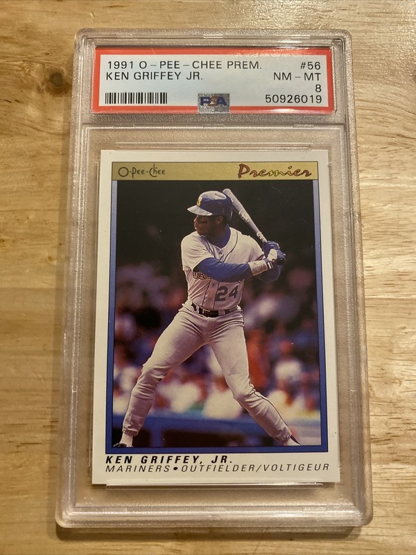 Ken Griffey Jr. Vintage PSA 8 Card O Pee Chee Premier 1991 Baseball Card WA GIFT view 2