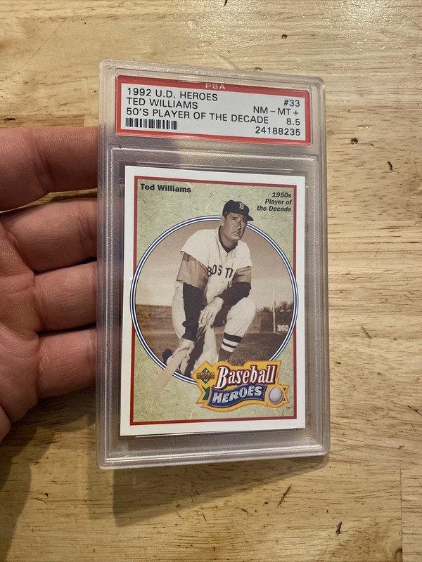 Ted Williams PSA 8.5 Vintage Baseball Card 1992 Upper Deck Boston Red Sox MLB
