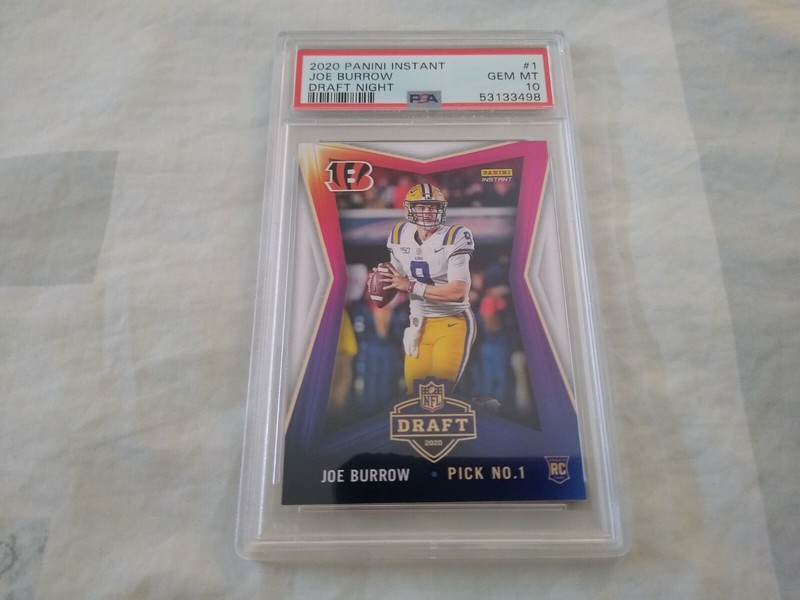 JOE BURROW 2020 Panini Instant Draft Night RC PSA 10 GEM MINT #1 of 8156