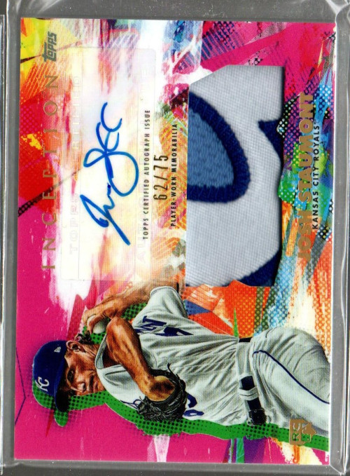 2020 Topps Inception Patch Magenta #IAPJST Josh Staumont Auto Patch /75