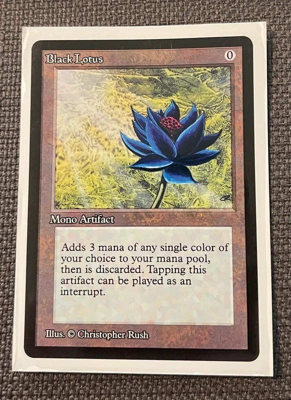 MTG Black Lotus Sleeve WOTC Exclusive White Back Version FREE SHIPPING