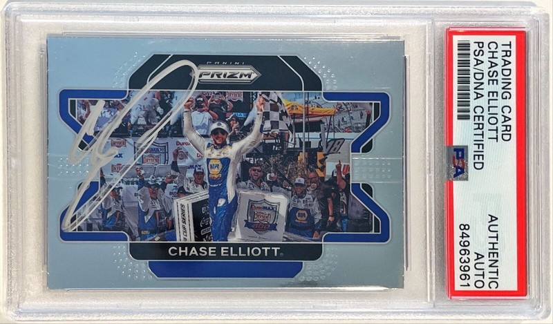 2022 Panini Prizm Racing NASCAR Chase Elliott Signed Auto Card #92 PSA/DNA