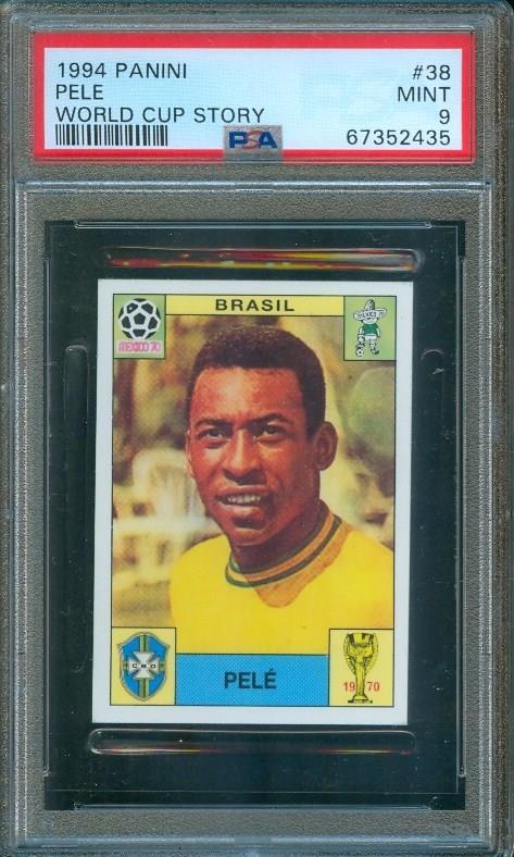 1994 Panini Soccer Album Sticker PELE World Cup Story #38 PSA 9
