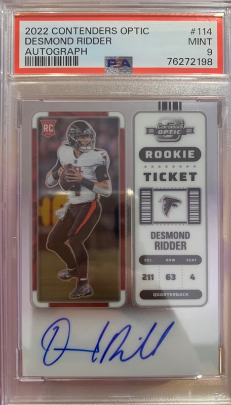 2022 Contenders Optic Desmond Ridder RC Auto PSA 9 "Hot!!"