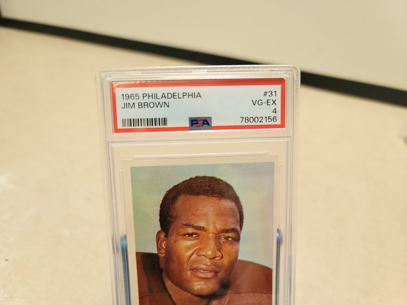 1965 PHILADELPHIA #31 JIM BROWN PSA 4 VG-EX "CLEVELAND BROWNS" view 2