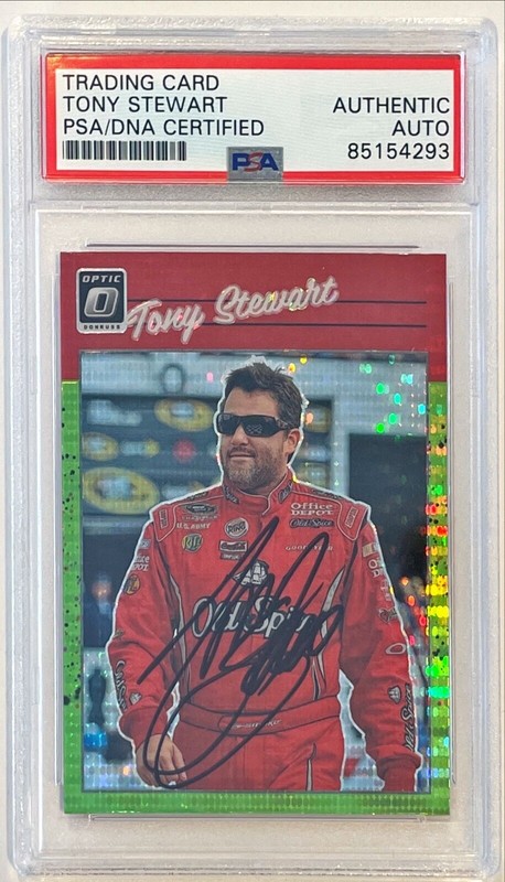 2023 Panini Optic Racing Tony Stewart NASCAR Signed Auto Card #73 PSA DNA