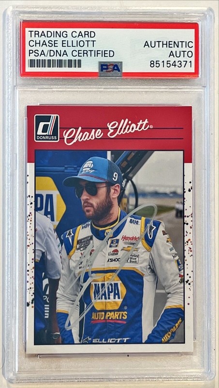 2023 Panini Donruss Racing Chase Elliott NASCAR Signed Auto Card #127 PSA DNA
