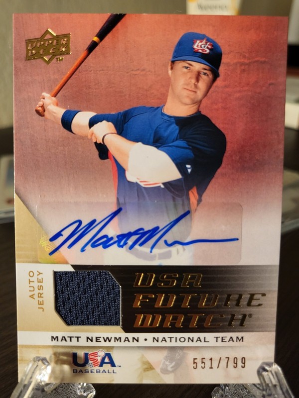 2009 Upper Deck /799 Matt Newman Team USA Baseball Auto Patch #UFWA-15