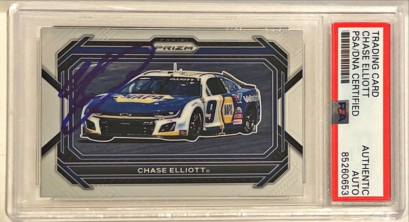 2023 Panini Prizm Chase Elliott NASCAR Racing Signed Auto Card #92 PSA/DNA