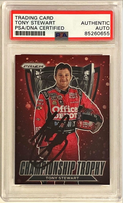 2023 Panini Prizm Tony Stewart NASCAR Racing Signed Auto Card #CT6 PSA/DNA