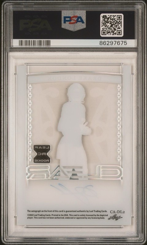 2022 Leaf Trinity Drake London Clear Auto-Emerald Foil /25 #CADL2 PSA 10. Pop 1 view 2