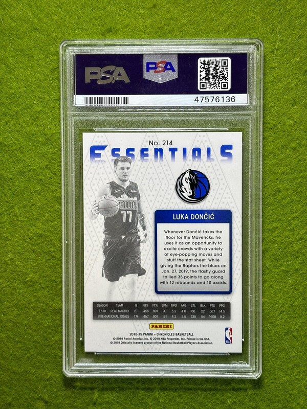 Luka Doncic SILVER PRIZM ROOKIE CARD PSA 9 MINT MAVERICKS RC  2018-19 Chronicles view 2