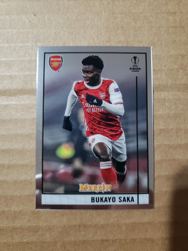 2020-21 Topps Merlin Chrome Ucl Bukayo Saka Rc #69 Arsenal England
