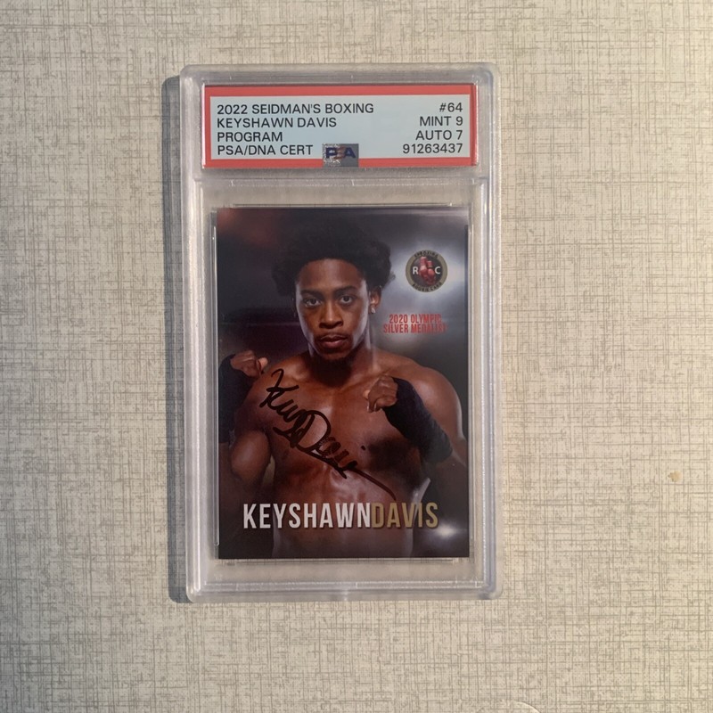 Keyshawn Davis SIGNED PSA 9 /AUTO 7 Seidman’s Boxing Cards 2022 Rookie Card (RC)