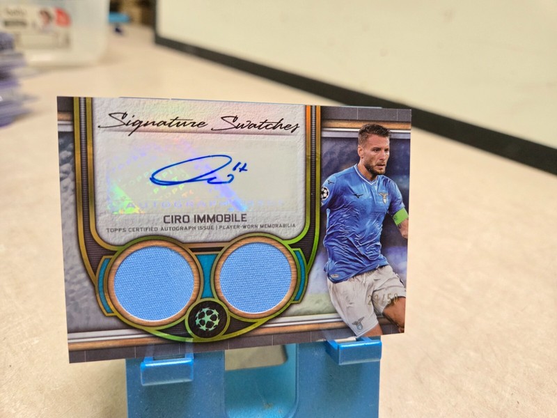 Ciro Immobile 2023-24 Topps Museum Collection UEFA Signatures Swatches Auto /50