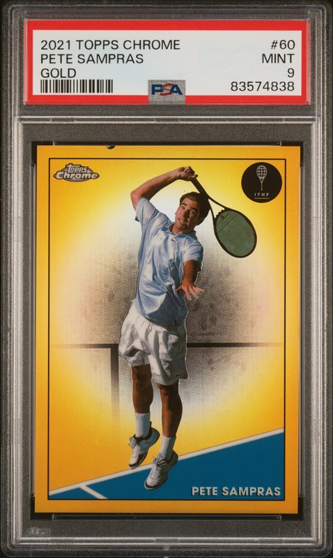 2021 Topps Chrome Tennis Pete Sampras Gold #60 PSA 9