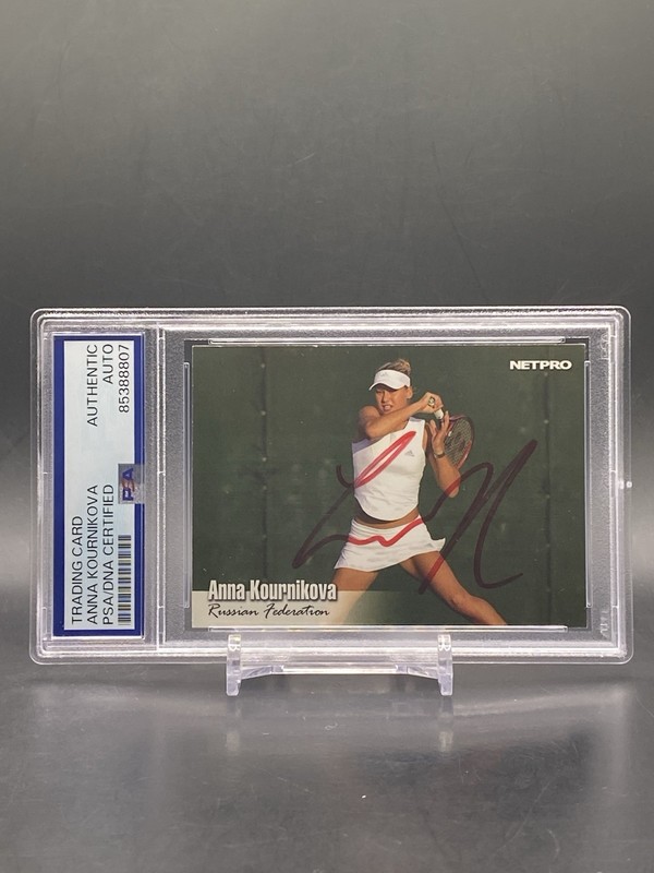 2003 Netpro #10 Anna Kournikova On Card Auto Russian Tennis Player PSA Card