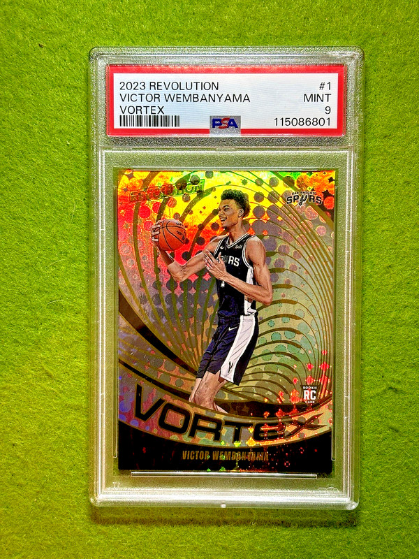 Victor Wembanyama SILVER PRIZM PSA 9 ROOKIE CARD 2023-24 Revolution VORTEX SP RC