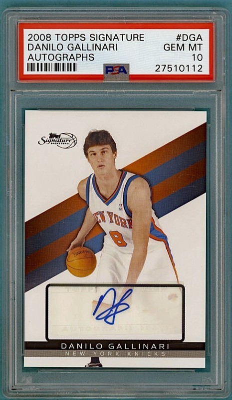 2008 Topps Signature Danilo Gallinari Autographs #DGA PSA 10! Knicks!
