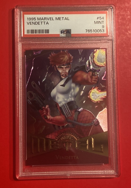 1995 Marvel Metal VENDETTA #54 PSA 9 Graded Non Sport Card MINT
