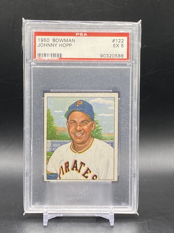 1950 Bowman #122 Johnny Hopp Pittsburgh Pirates Vintage Baseball Card PSA 5