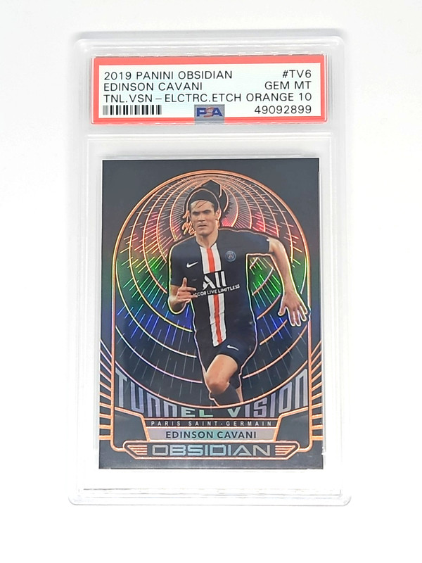 2019 Obsidian Tunnel Vision Electric Etch Orange Edinson Cavani #TV-6 /35 PSA 10