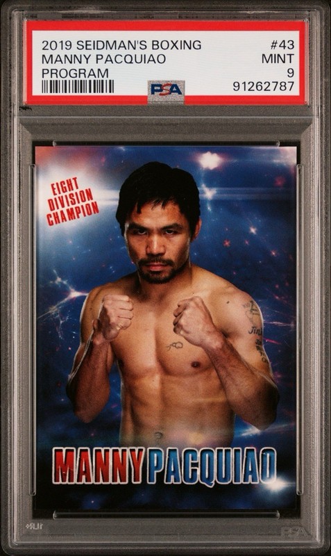 Manny Pacquiao 2019 PSA 9 Seidman’s Boxing 8-Division Champion Card #43