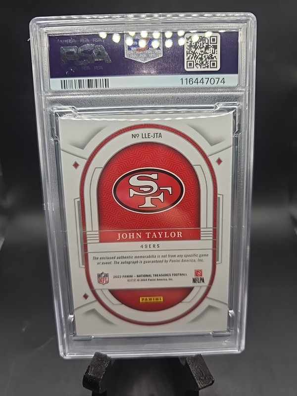 2023 National Treasures - John Taylor Patch Auto /25 PSA 9 Highest In POP view 2