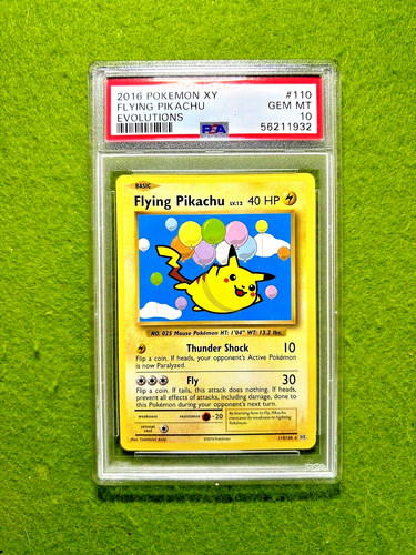 FLYING PIKACHU Pokémon PSA 10 POKEMON TCG CARD Evolutions 2016 Pokémon XY GEM MT