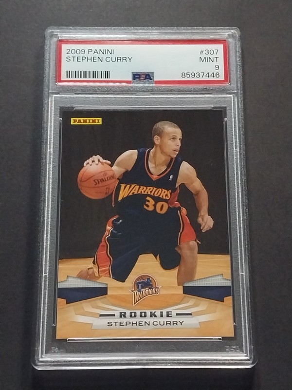STEPHEN CURRY RC PSA 9 MINT 2009 Panini Basketball NBA Rookie Card #307 Warriors
