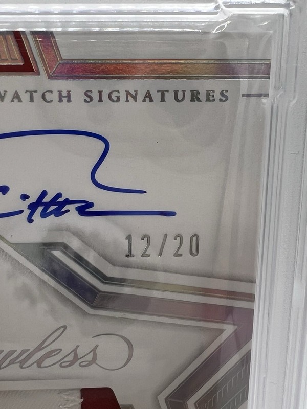 2022 Panini FLAWLESS Star Swatch Auto Silver /20 PSA 8 Pop 2 🔥 Game Worn Patch view 2