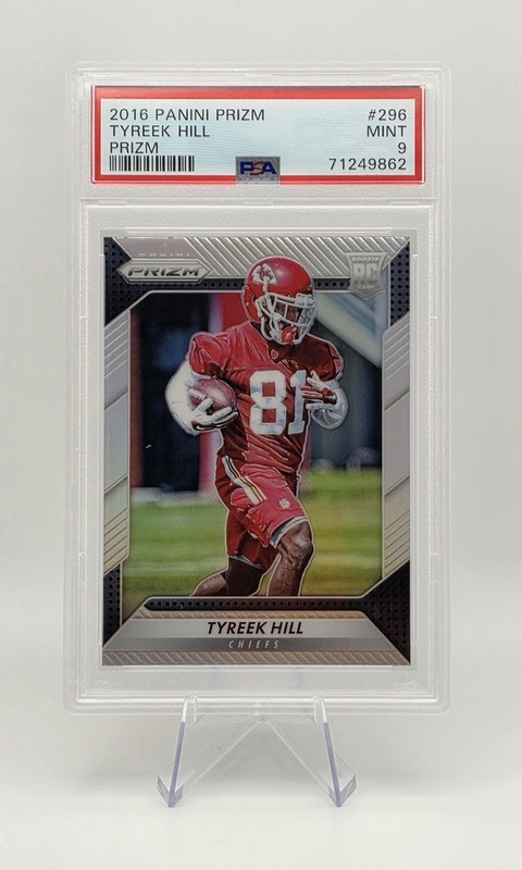 Tyreek Hill 2016 Panini Prizm Rookie Silver Prizm PSA 9 MINT Chiefs #296 RC