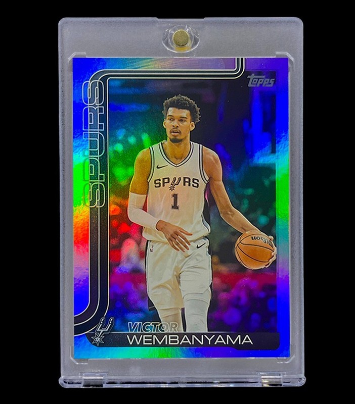 VICTOR WEMBANYAMA RAINBOW REFRACTOR RARE Silver Holo Prizm Non Auto - SPURS
