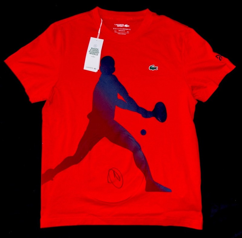 NOVAK DJOKOVIC PSA/DNA COA AUTOGRAPH SIGNED LACOSTE TENNIS SHIRT US OPEN