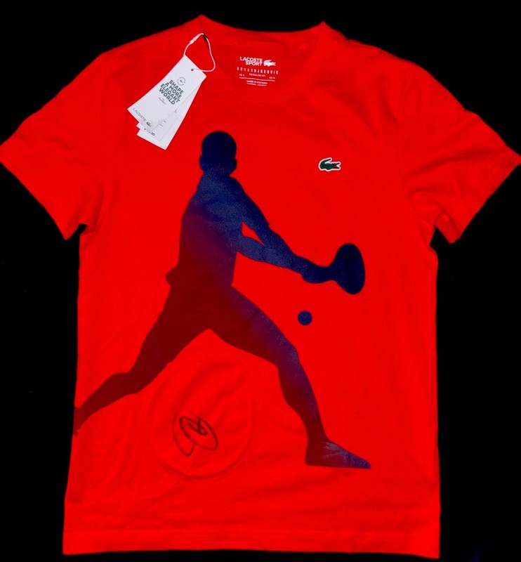NOVAK DJOKOVIC PSA/DNA COA AUTOGRAPH SIGNED LACOSTE TENNIS SHIRT US OPEN