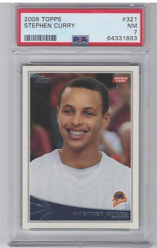 PSA NM 7 2009 Topps Stephen Curry Rookie Card