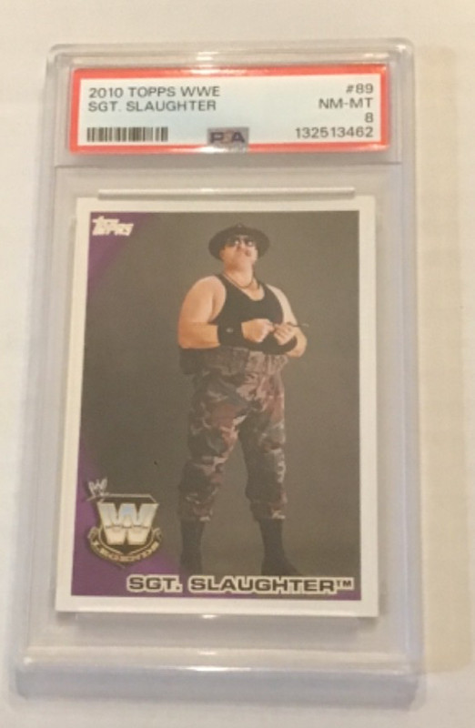 2010 Topps WWE - Sgt. Slaughter #89 PSA 8 NM-MT