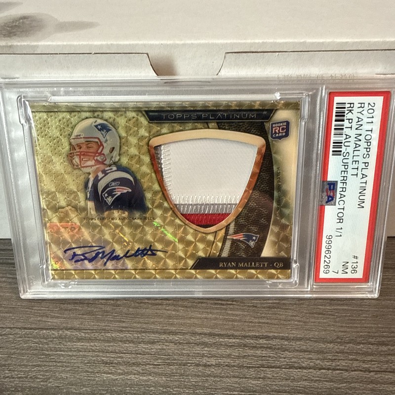 2011 Topps Platinum Ryan Mallett #136 RC Patch Auto 1/1 Superfractor PSA 7