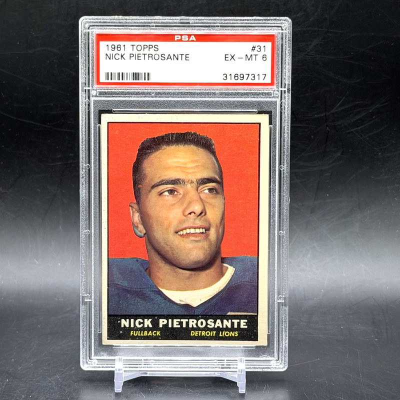 1961 Topps #31 Nick Pietrosante Detroit Lions PSA 6 Vintage Football Card