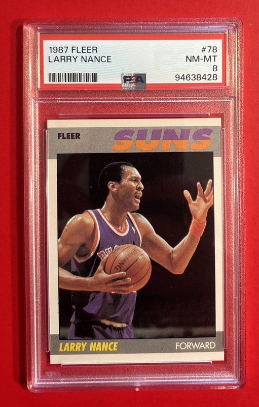 1987 FLEER LARRY NANCE #78 PSA 8 Vtg Mint Graded Basketball Card PHOENIX SUNS