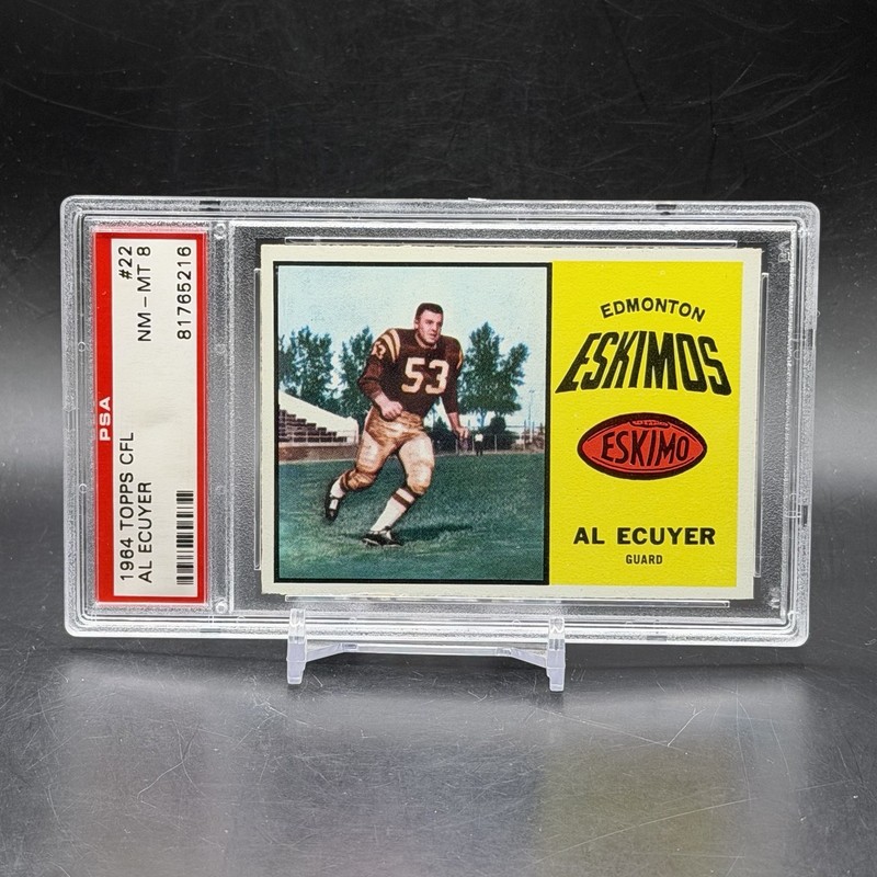 1964 Topps CFL #22 Al Ecuyer Eskimos Notre Dame PSA 8 Vintage Football Card